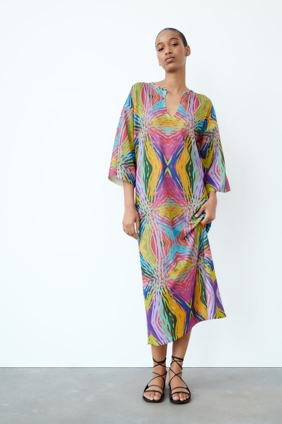 OPEN-KNIT JACQUARD TUNIC